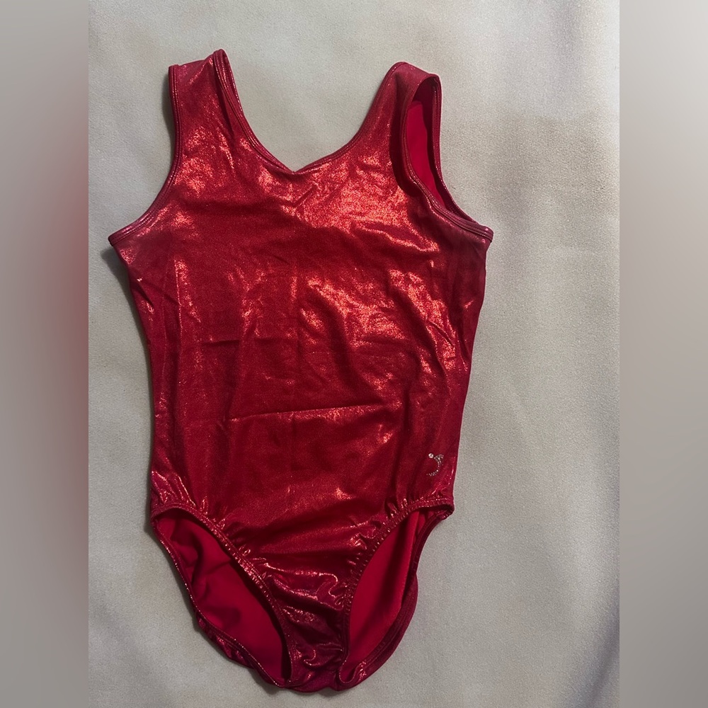#1084 Shiny Red Leotard
